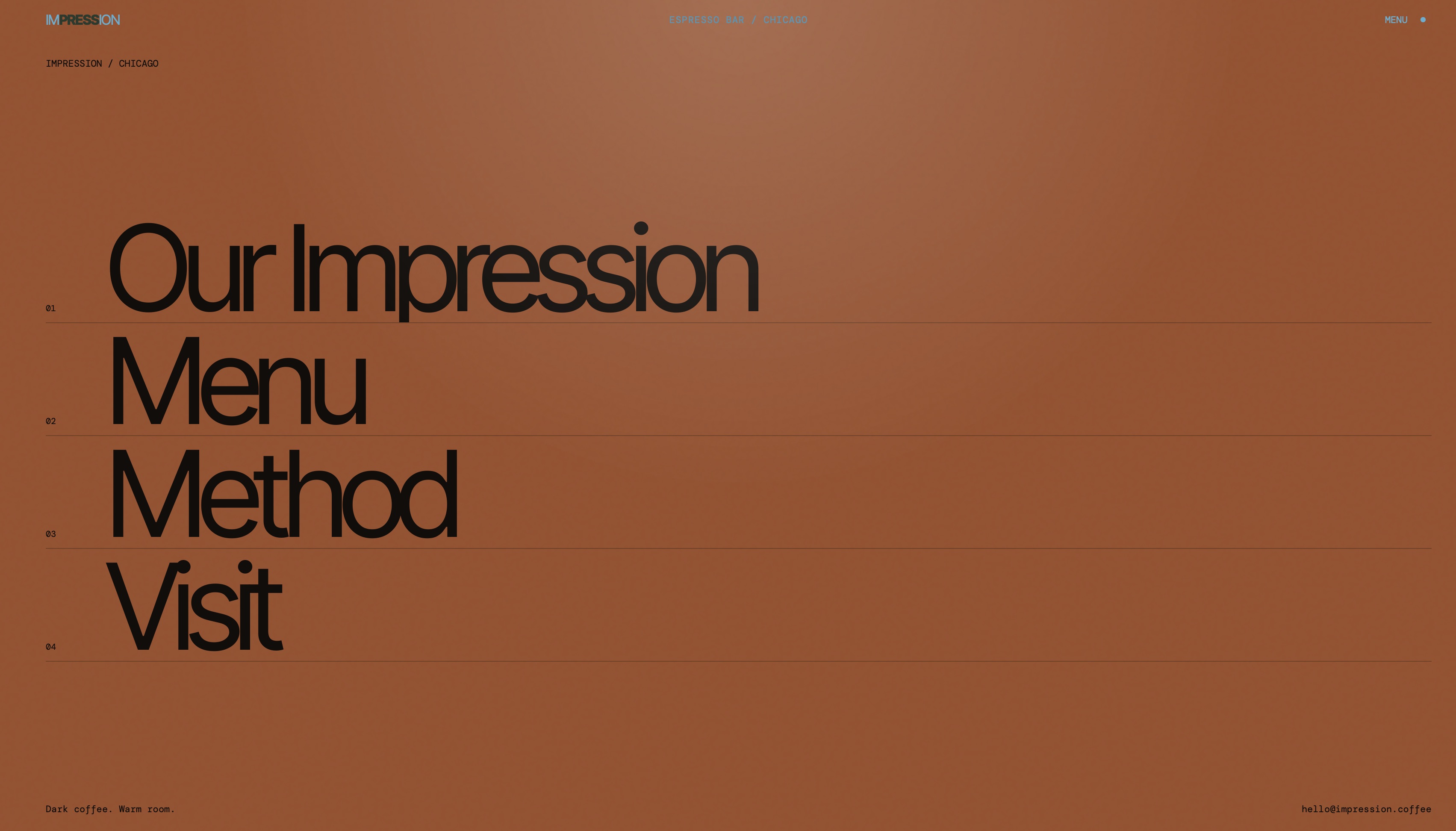 Impression 웹사이트 상세 디자인